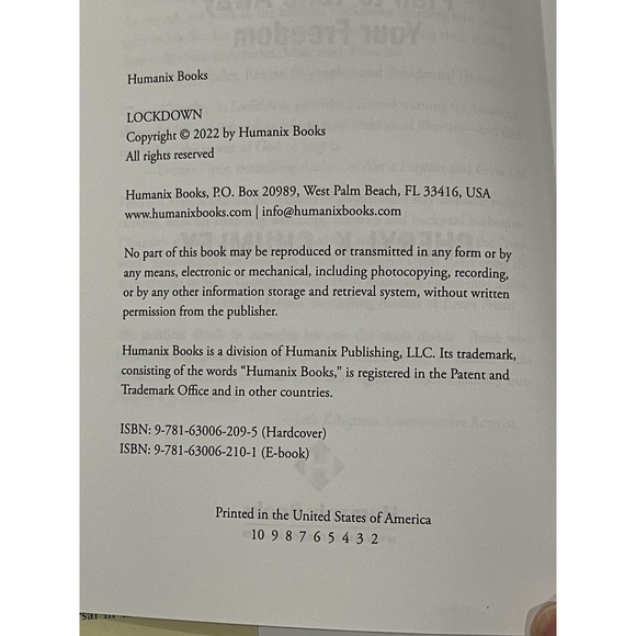 Lockdown: The Socialist Plan to Take Away Your Freedom by Chumley, Cheryl K. - Picture 8 of 9